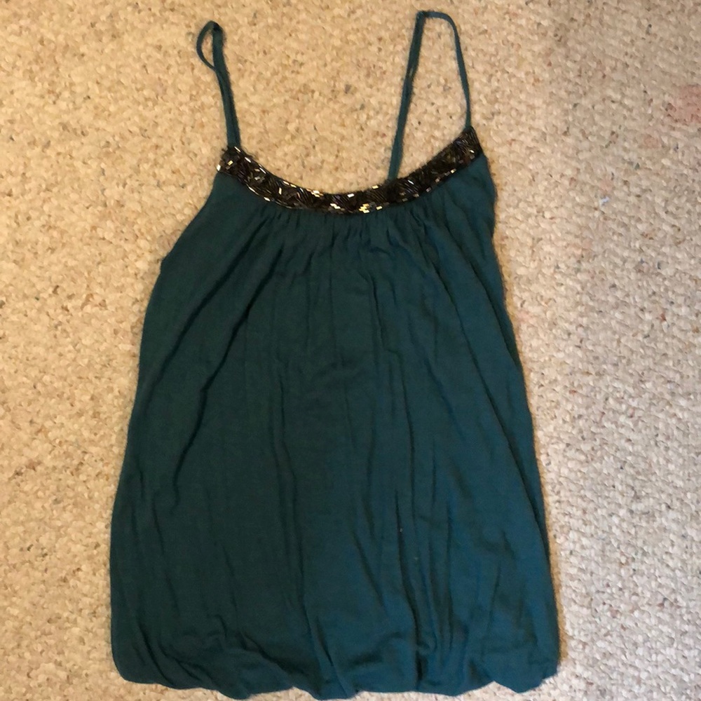 Blouse like tank with beaded top